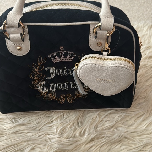 Juicy Couture Black Quilted Royal Moment bowler Handbag - Picture 2 of 10